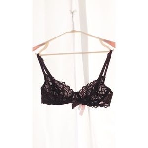 VS PINK Burgundy Lace Bralette